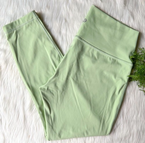 Lululemon 12 HR High Rise 23" Wunder Under Leggings Creamy Mint Green Luxtreme - Picture 4 of 5