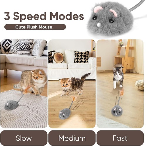 Remote Control Cat Toy Rechargeable Moving Cat Toy Cat Mouse Toy Interactive Cat - Picture 2 of 6