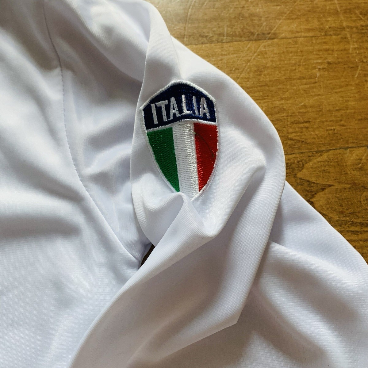 Italia Mens White Long Sleeve Collared Pockets Full Zip