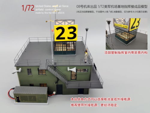 Diorama in scala 1:72 modello US Military Fighter Airport Command scena costruzione modello - Foto 9 di 13