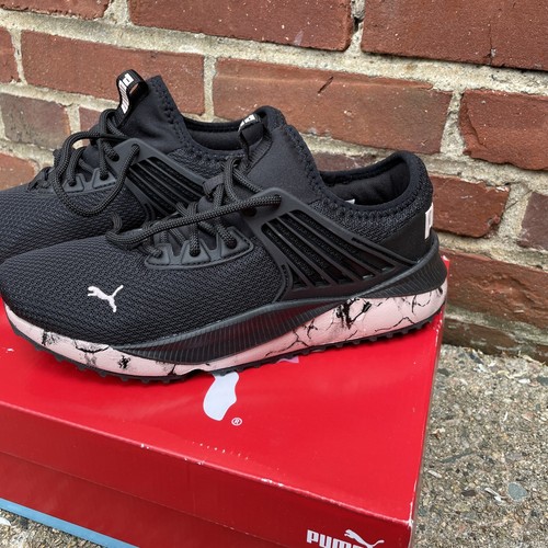 New Puma Womens US 8.5 WOMEN Pacer Future Marble Shoes Black/Pink 386820-03 - Picture 3 of 17
