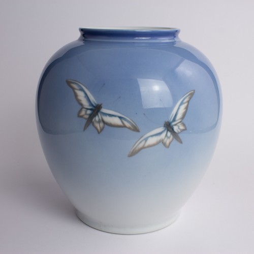 VASO GRANDE PORCELLANA ROYAL COPENHAGEN "Tulipani e Farfalle" HANDMADE 2656-35-5 - Imagen 7 de 9