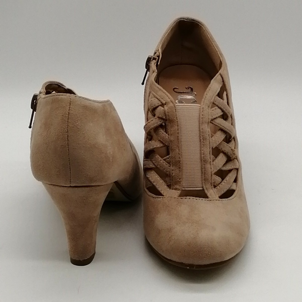 パンプス PIPER PUMPS JC Womens Piper High Heel Cross Strap Front Pump Side Zip