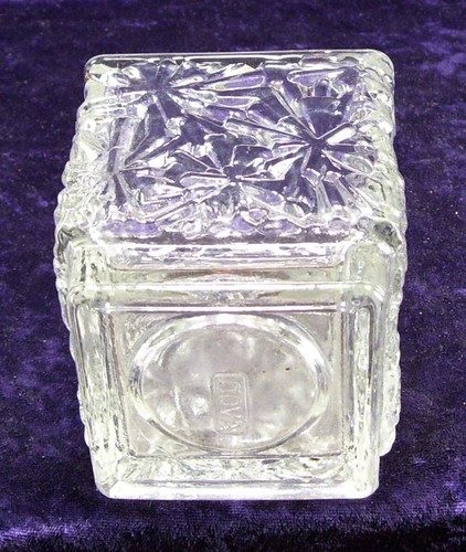 Heavy Pressed Depression Glass Square Candle Holder - Picture 2 of 2