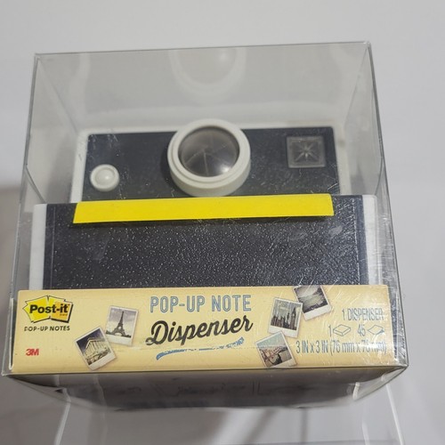 Post It Camera Pop Up Note Dispenser 3x3" 45 Sheets Post-It CAM-330 Black & Gray - Picture 2 of 13