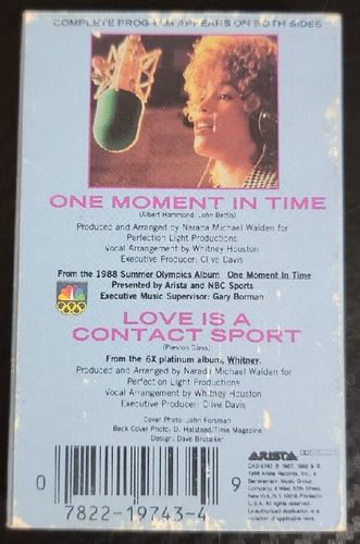 Whitney Houston One Moment In Time (Cassette) - Picture 2 of 2