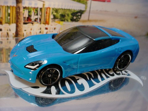 2014 Hot Wheels '14 CORVETTE STINGRAY #207✿ blue;pr5 ✿HW Garage ✿loose