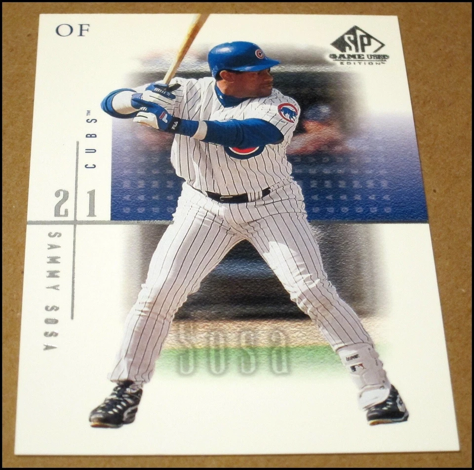 2001 SP Game Used Edition Sammy Sosa Baseball Card #38 Chicago Cubs NRMT / MINT - Image 2 of 3