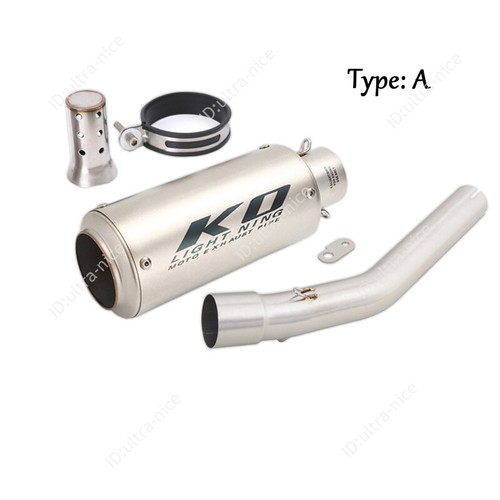Tenere 700 2019-2025 for Yamaha XTZ07 Slip On Exhaust Tip Mid Pipe Black Muffler - Picture 6 of 13