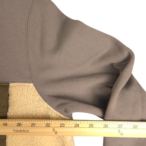 L.L. Bean Signature Fleece Pullover Sweatshirt Tasche Colorblock grau beige L - Bild 6 von 7