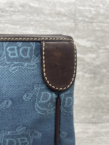 Dooney & Bourke Tote Blue Double Handle Canvas Leather Signature Logo DL50C NWT - Picture 13 of 21