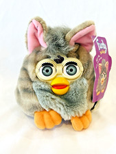 Furby Buddies Plush Beanie w Tags Grey Tiger Electronics 1999 Vintage Like Joke