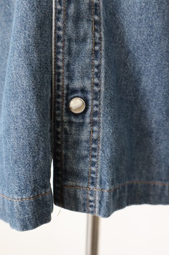 WAMPUM CAMICIA JEANS UOMO TG. M MAN CASUAL VINTAGE SHIRT COTONE DENIM - Photo 4/8
