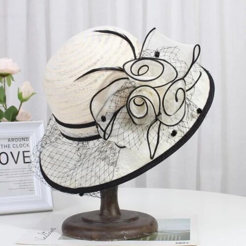 NEW Kentucky Derby Church Dress Hat Fascinator Lace Hats Women Church Party Cap - Picture 12 of 14