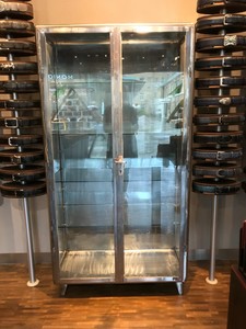 Vintage Industrial Look German Medicine Steel Glass Cabinet 1930 S 40 S Ebay