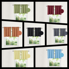 2PC WINDOW VALANCE LINED STRAIGHT MATTE FINISH VERSATILE ANY HOME DECOR RS5