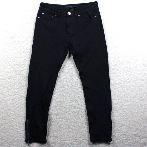 Marc Jacobs Women's Ponte Stretch Zip Ankle Pants Size 6 Dark Navy