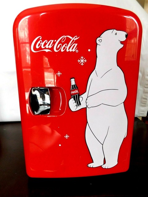 coca cola polar bear mini fridge
