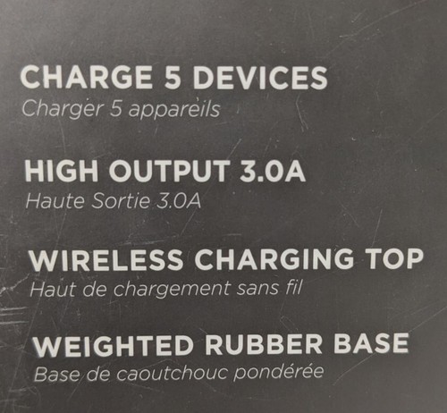 Hub de charge sans fil port USB Nomad Quad - Noir - Photo 4 sur 7