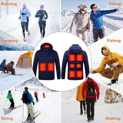 Winter Outdoor Adjustable Heating Coat USB Powered Thermal Coat for Men Women - Picture 2 of 28
