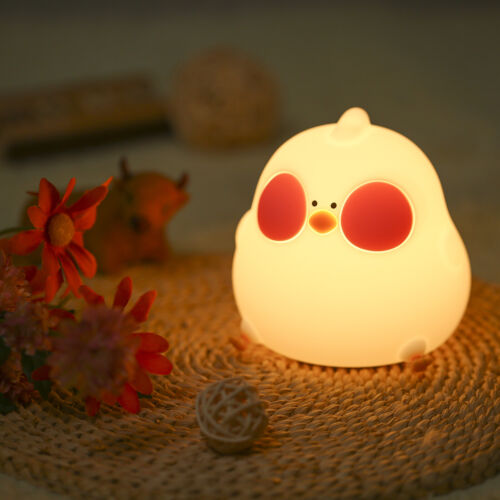 Cute Silicone Night Light USB Rechargeable Table Lamp Timing Function for Kids - Picture 6 of 18