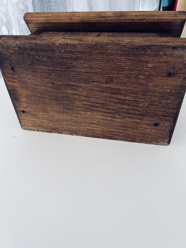 Vintage Wooden Bird Recipe Box With Hinges Large - Picture 10 of 10