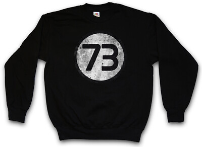 BLACK NUMBER 73 THE BIG BANG VINTAGE THEORY LOGO PULLOVER Sheldon Zahl Cooper