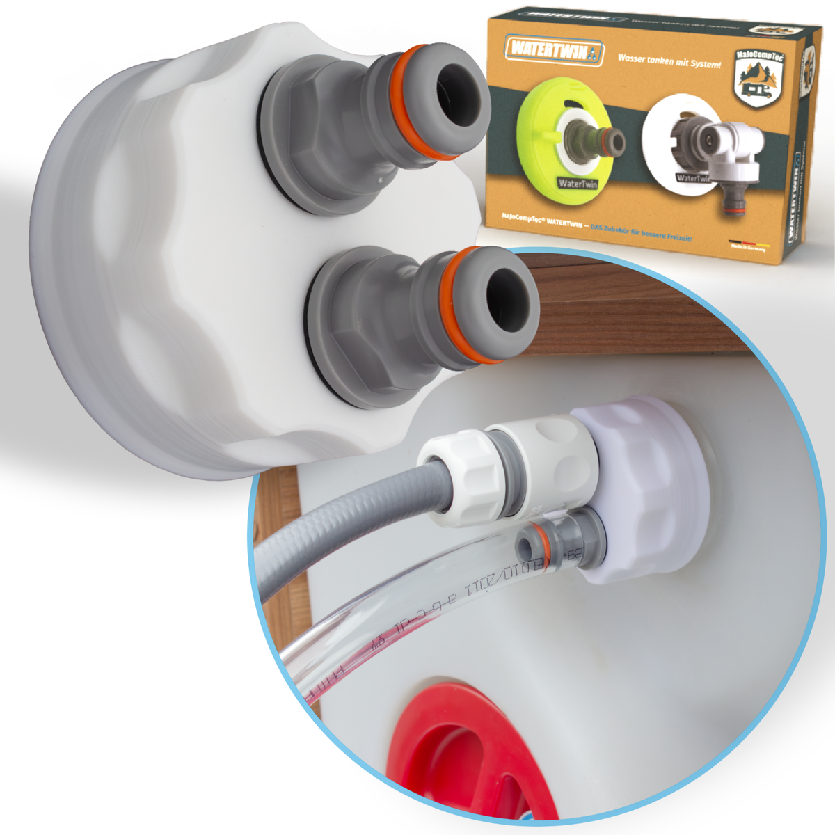 Tappo Serbatoio Acqua WAFA+ Per Camper Knaus/Weinsberg - Con Adattatore Gardena - Foto 6