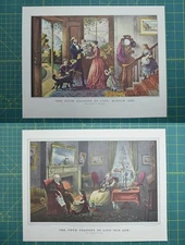 The Four Seasons Of Life Currier & Ives Vintage Antique Art Print 1952