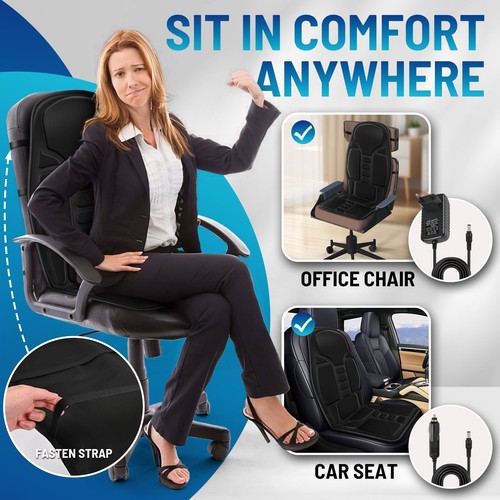 Massagesitzauflage Massagesitz Vibrations Rückenmassagegerät für Auto & Zuhause - Bild 5 von 19