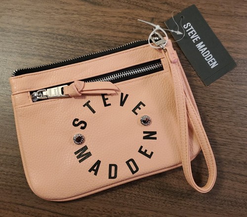 Steve Madden Logo Wallet Wristlet in Peach - Picture 7 of 7
