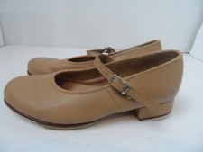 BLOCH Children's Girls Tap Leather Shoes Techno Tap Light Brown - Size 1.5