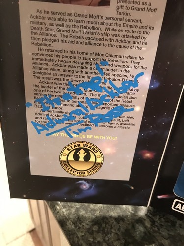 Star Wars Sammlerserie Admiral Ackbar 12"" handsigniert - Bild 4 von 4