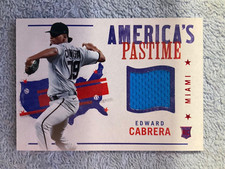 Edward Cabrera PINK SP Marlins  2022 CHRONICLES America’s Pastime Jersey #APS-EC