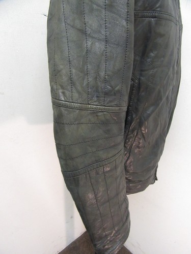 VINTAGE HUGO BOSS LEATHER MOTORCYCLE BOMBER JACKET SIZE UK M - Picture 12 of 24