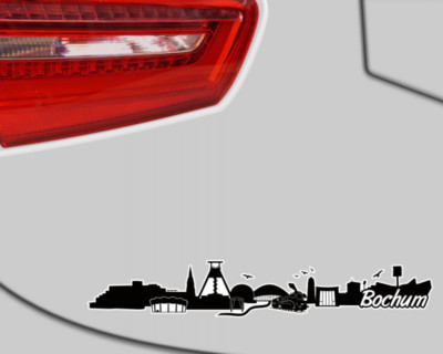 Samunshi Bochum Skyline Aufkleber Sticker Autoaufkleber City Gedruckt