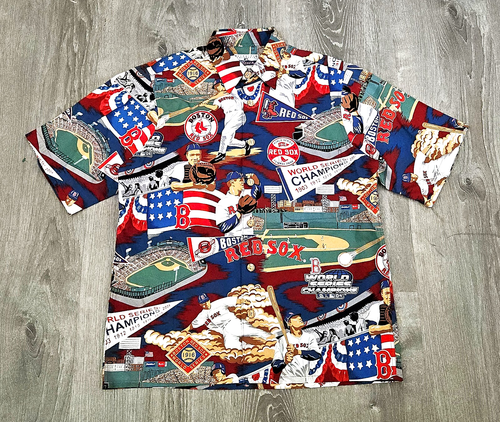 Reyn Spooner Boston Red Sox Hawaiian Shirt 2004 MLB World Series Champions Sz S - Picture 3 of 9