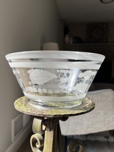 ANTIGUA PANTALLA DE LÁMPARA VICTORIANA TRANSPARENTE VIDRIO CORTADO A MANO ACEITE/GAS 5" INSTALADOR - Imagen 2 de 19