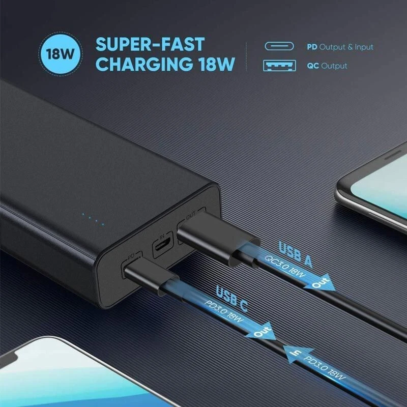 CARGADOR FAST POWER BANK MYBAT PRO - PD POWER BANK (20000MAH) (18W) Foto 2 de 4