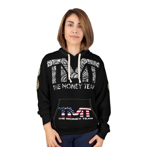 Allover Print. Unisex Pullover Hoodie. Das Geldteam - Bild 4 von 21