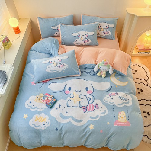 Juego de ropa de cama funda de almohada funda nórdica funda nórdica cinnamoroll Kuromi dibujos animados - Imagen 9 de 23