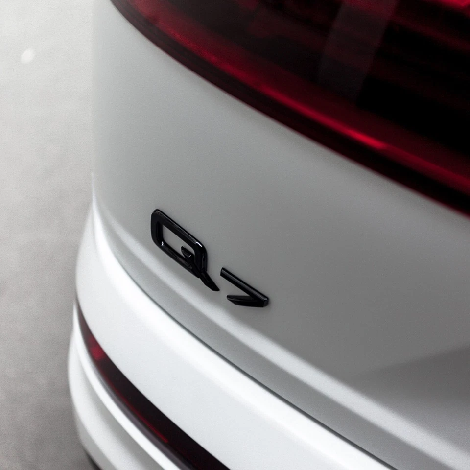 Audi Q7 Gloss Black Rear Letter Liftgate Nameplate Trunk Emblem Badge Sport - Image 4 of 4