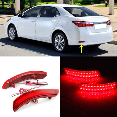 Pair Front Bumper Fog Lamp Spot Light 2X For TOYOTA COROLLA EU-VERSION 2014-2016