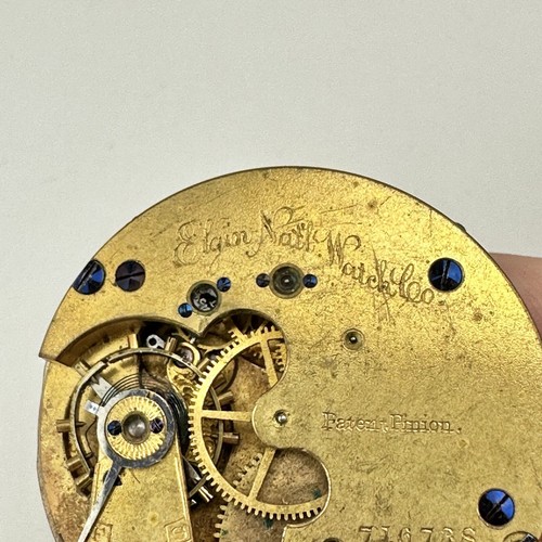 1880 Elgin Grade 65 8s 13J Taschenuhrwerk Jagd auf Teile oder Reparatur - Bild 5 von 9