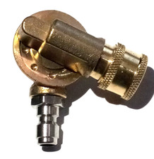 ADJUSTABLE PIVOTING 1/4 QC NOZZLE HOLDER GUTTER CLEANING ADAPTER