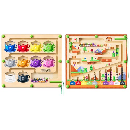2cps Magnetic Color and Number Maze,Montessori Toys for 3+ Year Old,Learning ...