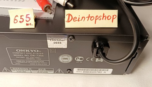 #655 MP-3, CD-Player ONKYO DX-7355 schwarz mit Netzkabel, Cinch, BDA - Bild 13 von 14