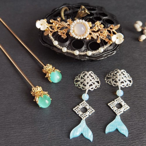 Lady Girls Hair Sticks Crown Set Tassel Hair Accessories Vintage Ethnic Chinese - Picture 11 of 17