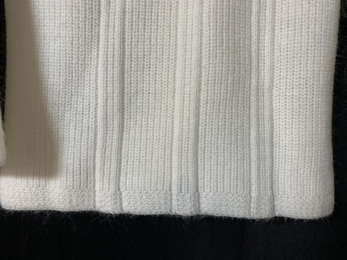 Vintage Toddler White Knit Back-Zip Drawstring Hood Pullover Sweater - Picture 4 of 14