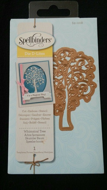 Spellbinders Shapeabilities Die D-lites WHIMSICAL TREE CUT EMBOSS STENCIL S2-008